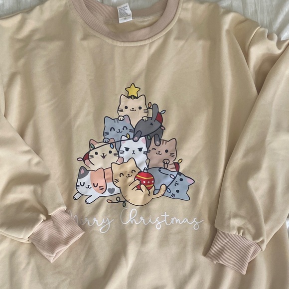 Sweaters - Cute Cat Tree Holiday Sweatshirt